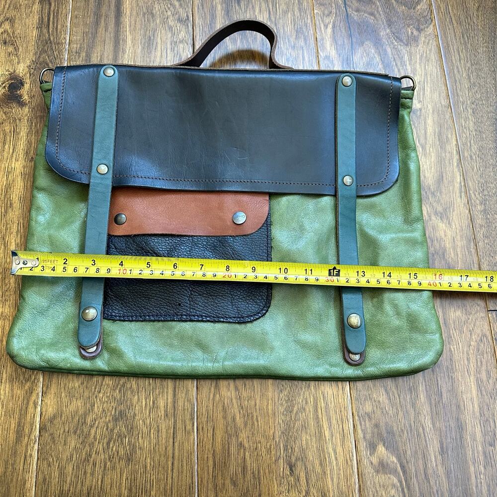 Ebano handmade Italian leather satchel messenger bag - Picture 14 of 16